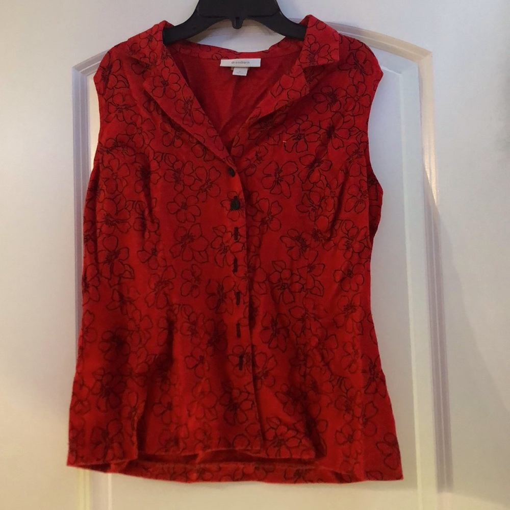 Dress barn blouse with cute Hawaiian flowers